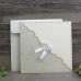 Embossing Invitation Card with  Envelope Cheap Marriage Card with Small Ribbon Bow